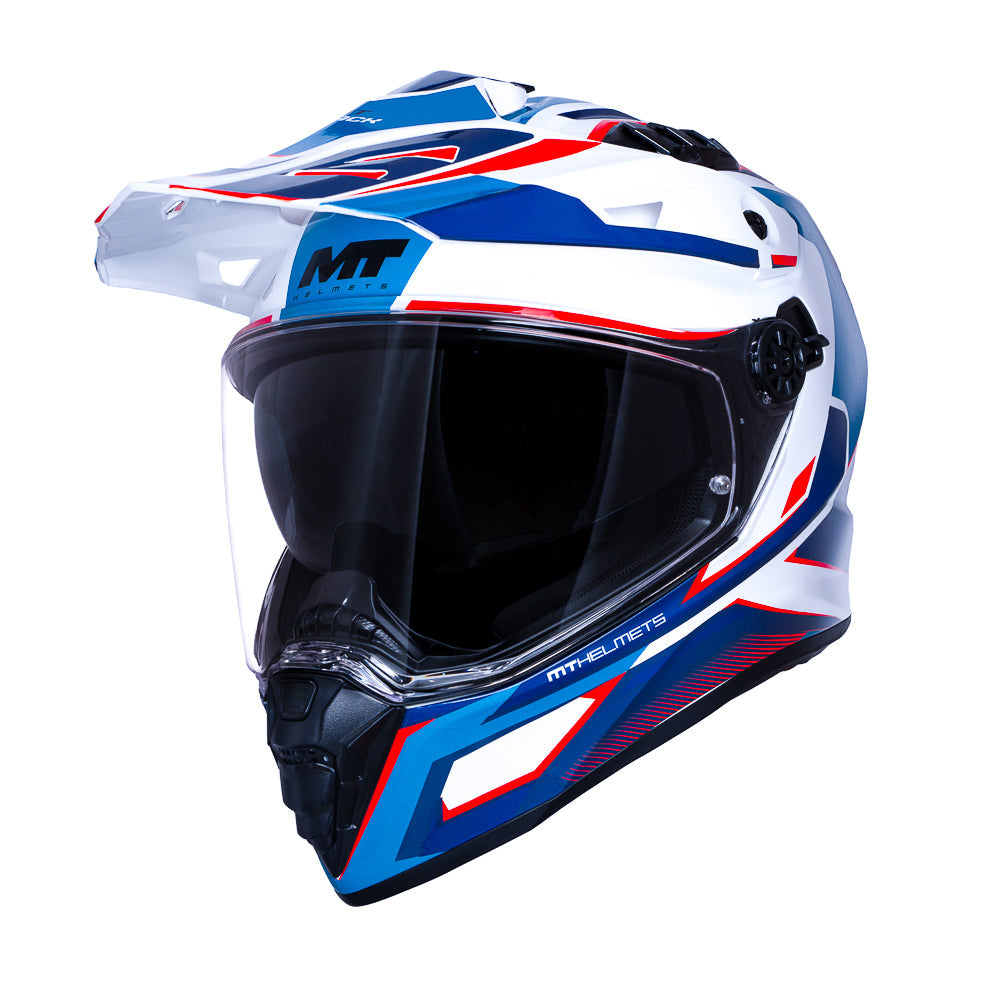 Casco para moto MT Track SV NEXUS A7 Azul Brillo