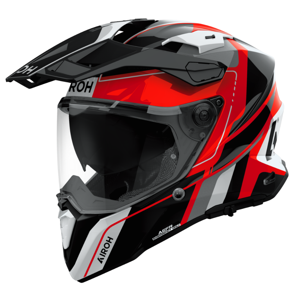 Casco Airoh Commander 2 Skip Rojo Brillo