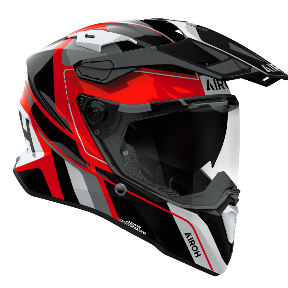 Casco Airoh Commander 2 Skip Rojo Brillo