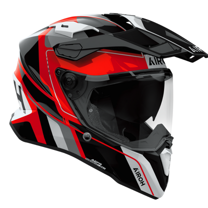 Casco Airoh Commander 2 Skip Rojo Brillo