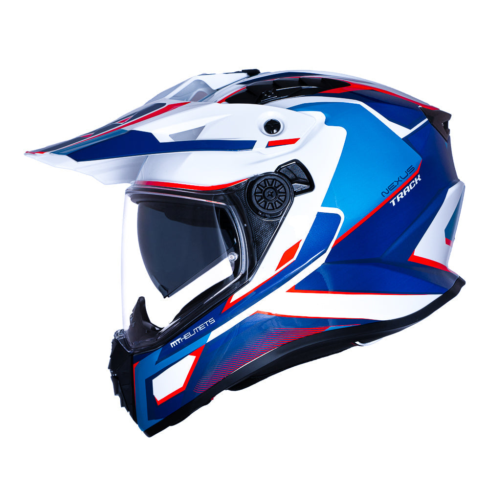 Casco para moto MT Track SV NEXUS A7 Azul Brillo