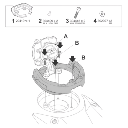 Shad Fijacion Click System (K012CS)