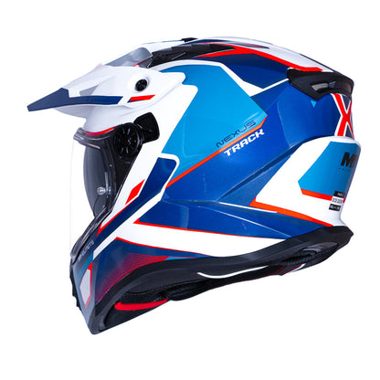 Casco para moto MT Track SV NEXUS A7 Azul Brillo