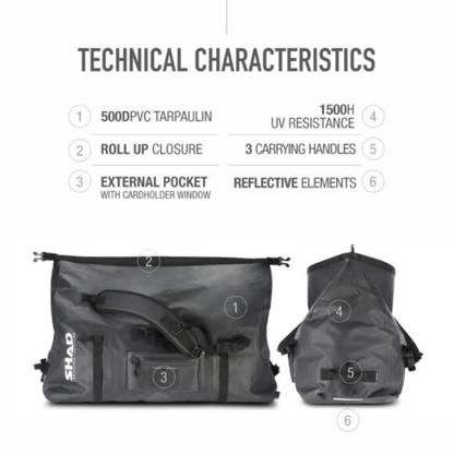 Shad Bolso Trasero Impermeable SW80 (X0SW80)