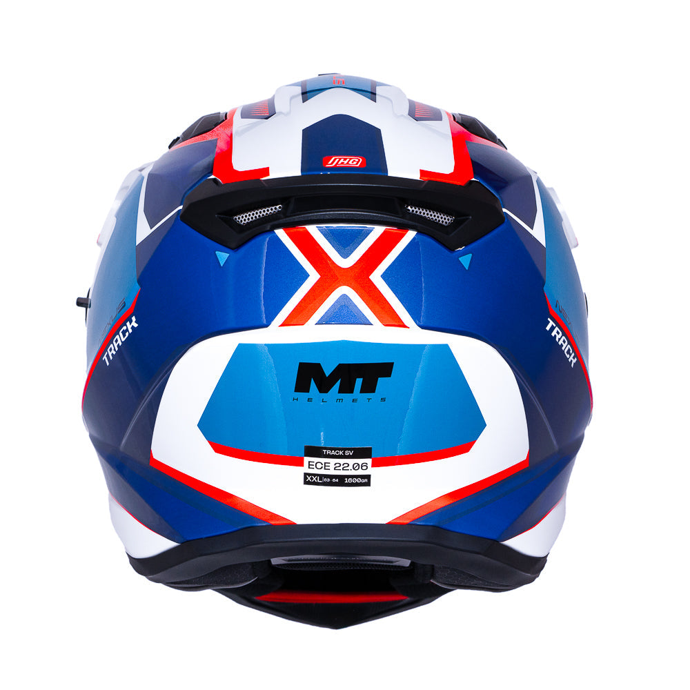 Casco para moto MT Track SV NEXUS A7 Azul Brillo