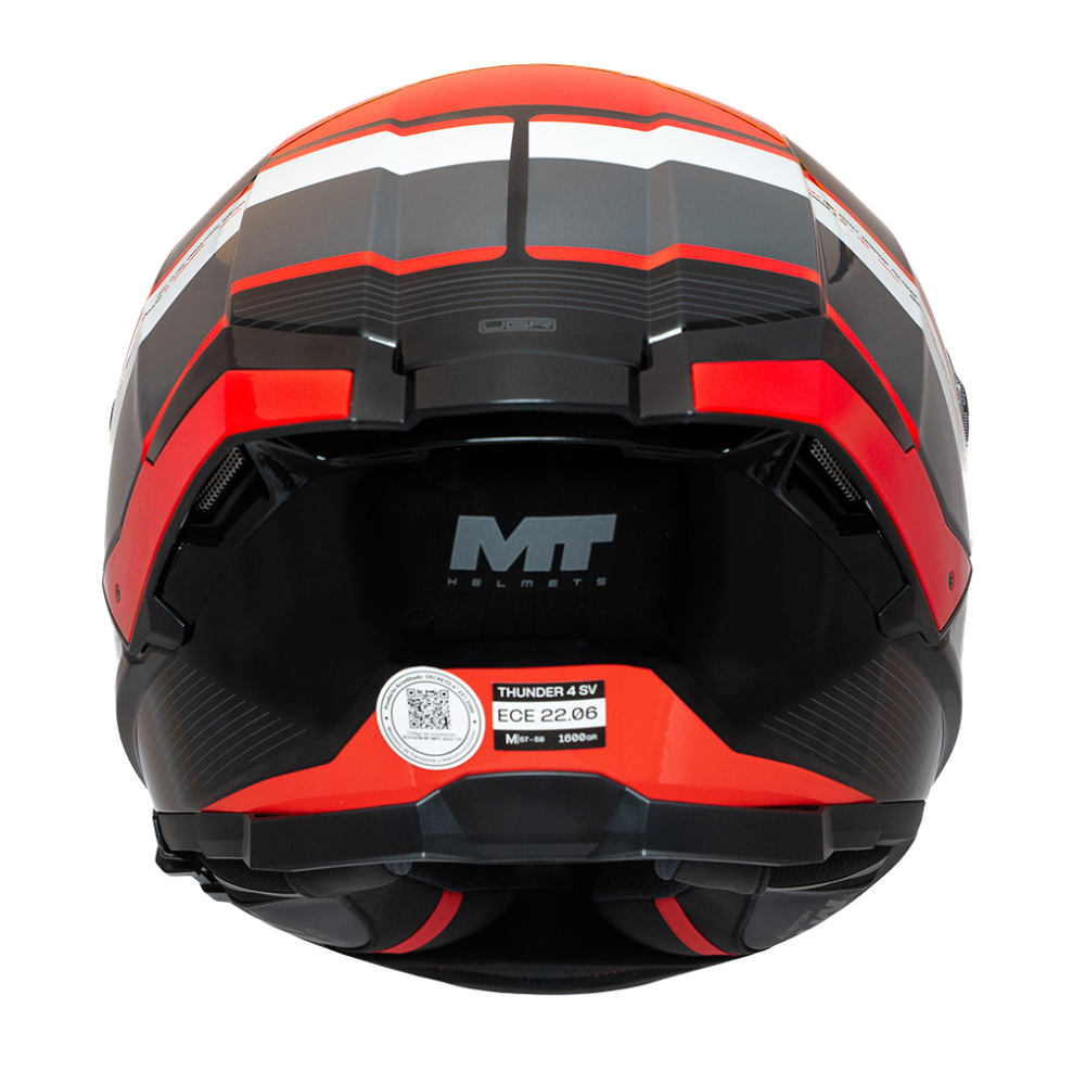 Casco MT Helmets Thunder 4 SV R25 B5 Red Brillo