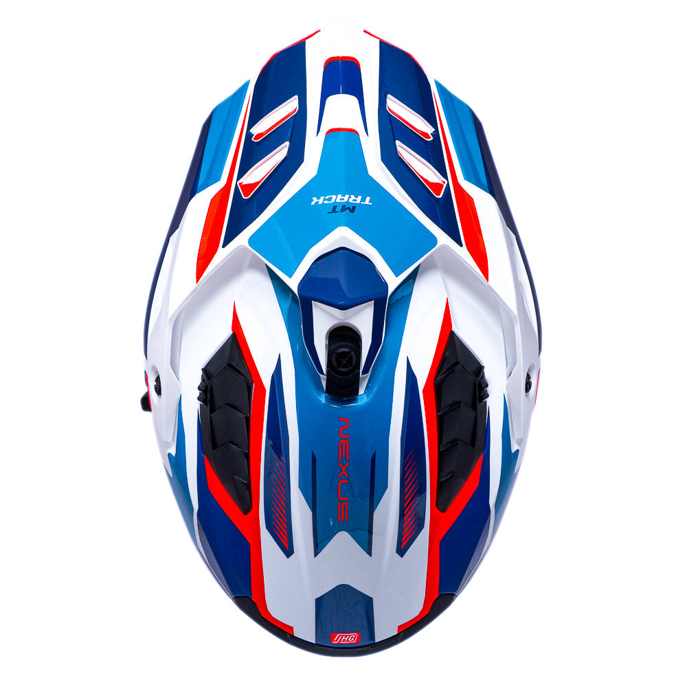 Casco para moto MT Track SV NEXUS A7 Azul Brillo