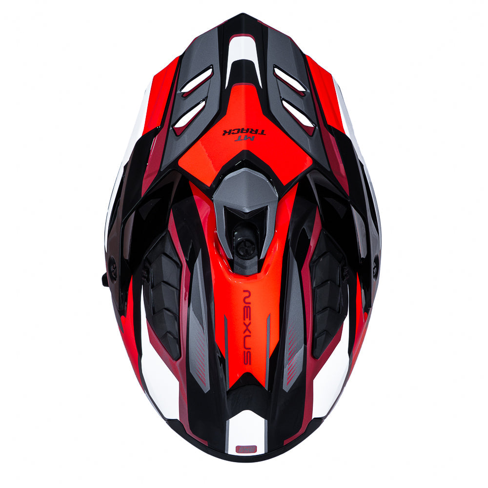 Casco para moto MT Track SV NEXUS  B5 Rojo Brillo
