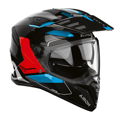 Casco para moto Airoh Bandit Tune Azul Rojo Brillo