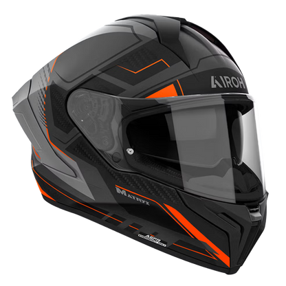 Casco Airoh Matryx Rocket Naranjo Mate