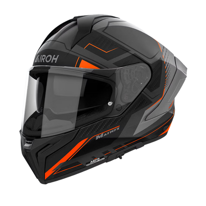 Casco Airoh Matryx Rocket Naranjo Mate