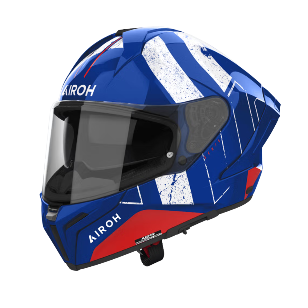 Casco Airoh Matryx Scope Light Azul/Rojo Brillo