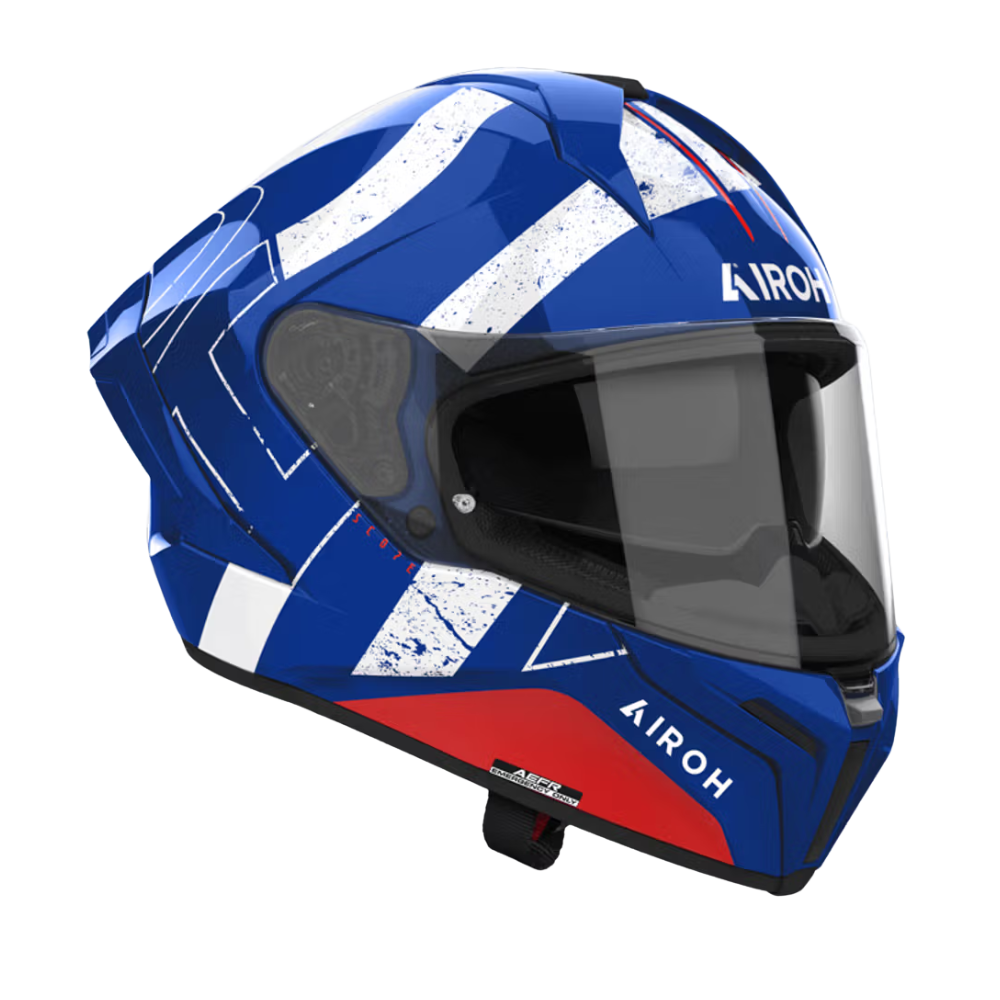 Casco Airoh Matryx Scope Light Azul/Rojo Brillo