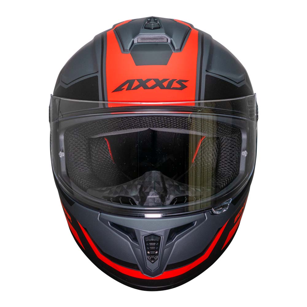 Casco de Moto Axxis Draken S Sonar B5 Rojo Fluor Mate
