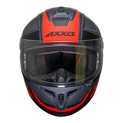 Casco de Moto Axxis Draken S Sonar B5 Rojo Fluor Mate