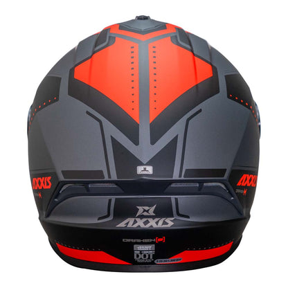 Casco de Moto Axxis Draken S Sonar B5 Rojo Fluor Mate