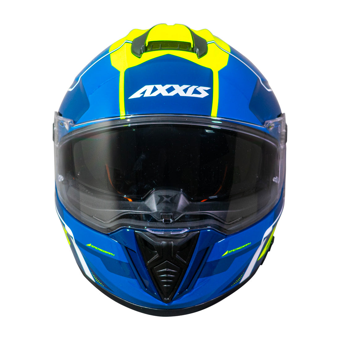 Casco Axxis Hawk SV Spear C13 Amarillo Fluor Brillo