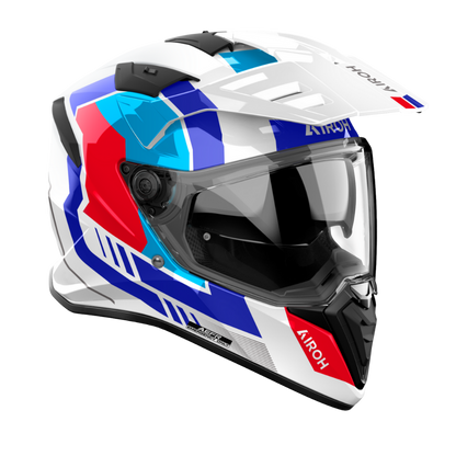 Casco para moto Airoh Bandit Horn Blanco brillo
