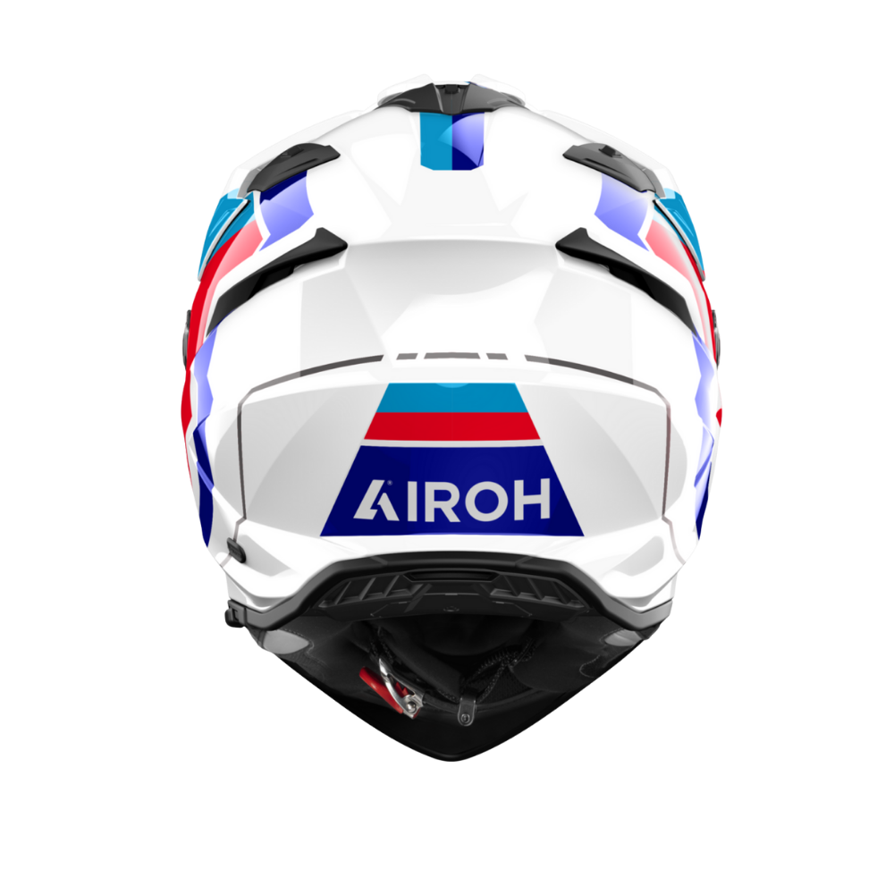 Casco para moto Airoh Bandit Horn Blanco brillo