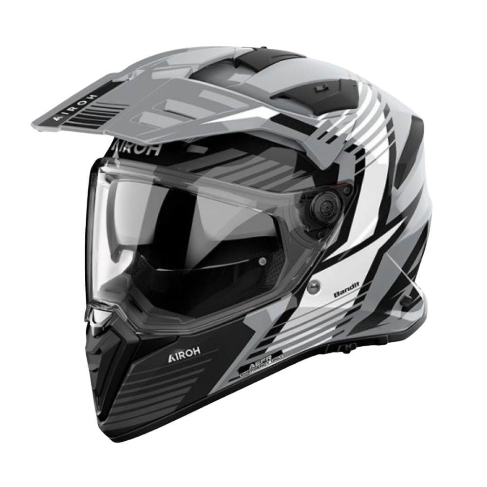 Casco para moto Airoh Bandit Spicy Gris Brillo