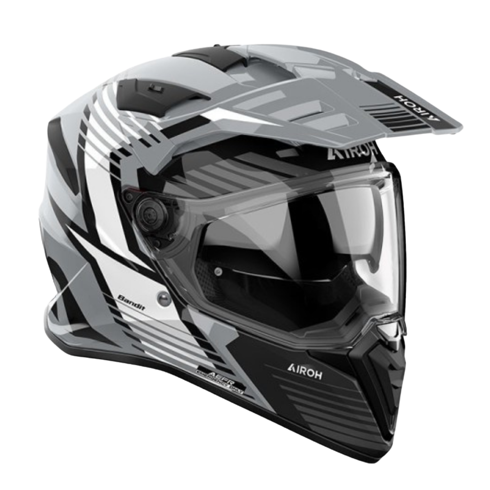Casco para moto Airoh Bandit Spicy Gris Brillo