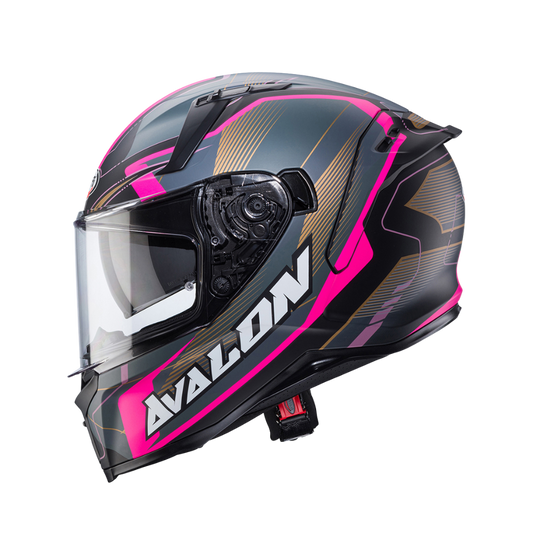 CASCO PARA MOTO CABERG AVALON X Optic Matt Black/Grey/Fuchsia