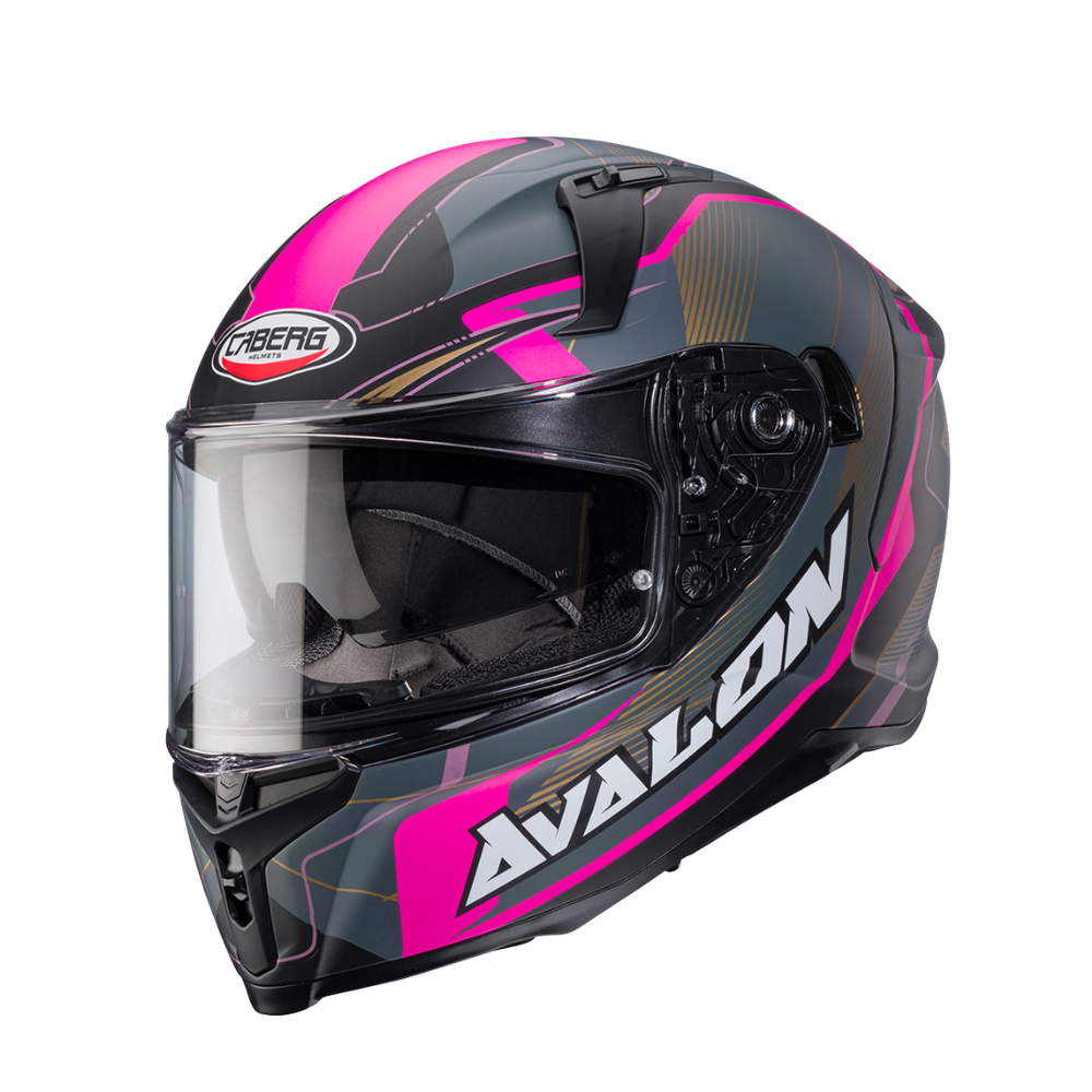 CASCO PARA MOTO CABERG AVALON X Optic Matt Black/Grey/Fuchsia