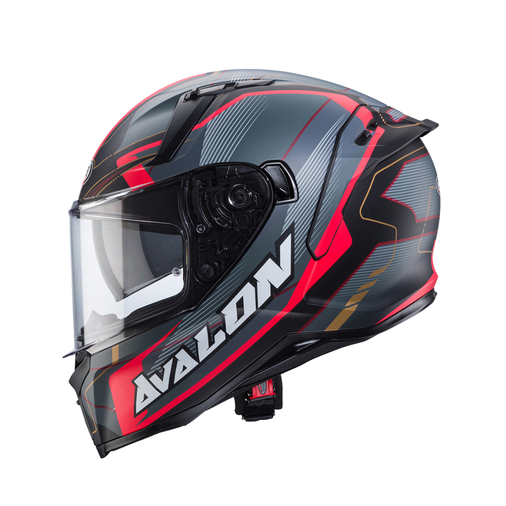 CASCO PARA MOTO CABERG AVALON X Optic Matt Black/Grey/Red