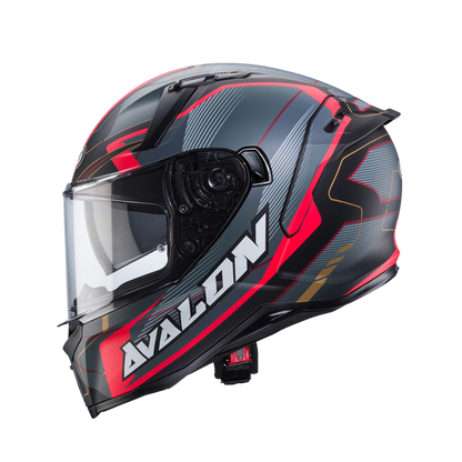 CASCO PARA MOTO CABERG AVALON X Optic Matt Black/Grey/Red