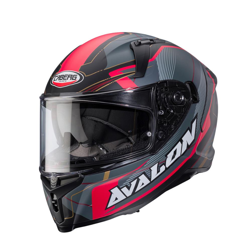 CASCO PARA MOTO CABERG AVALON X Optic Matt Black/Grey/Red
