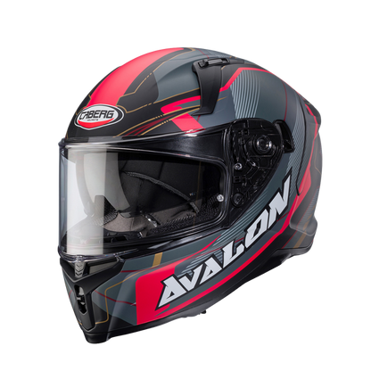 CASCO PARA MOTO CABERG AVALON X Optic Matt Black/Grey/Red