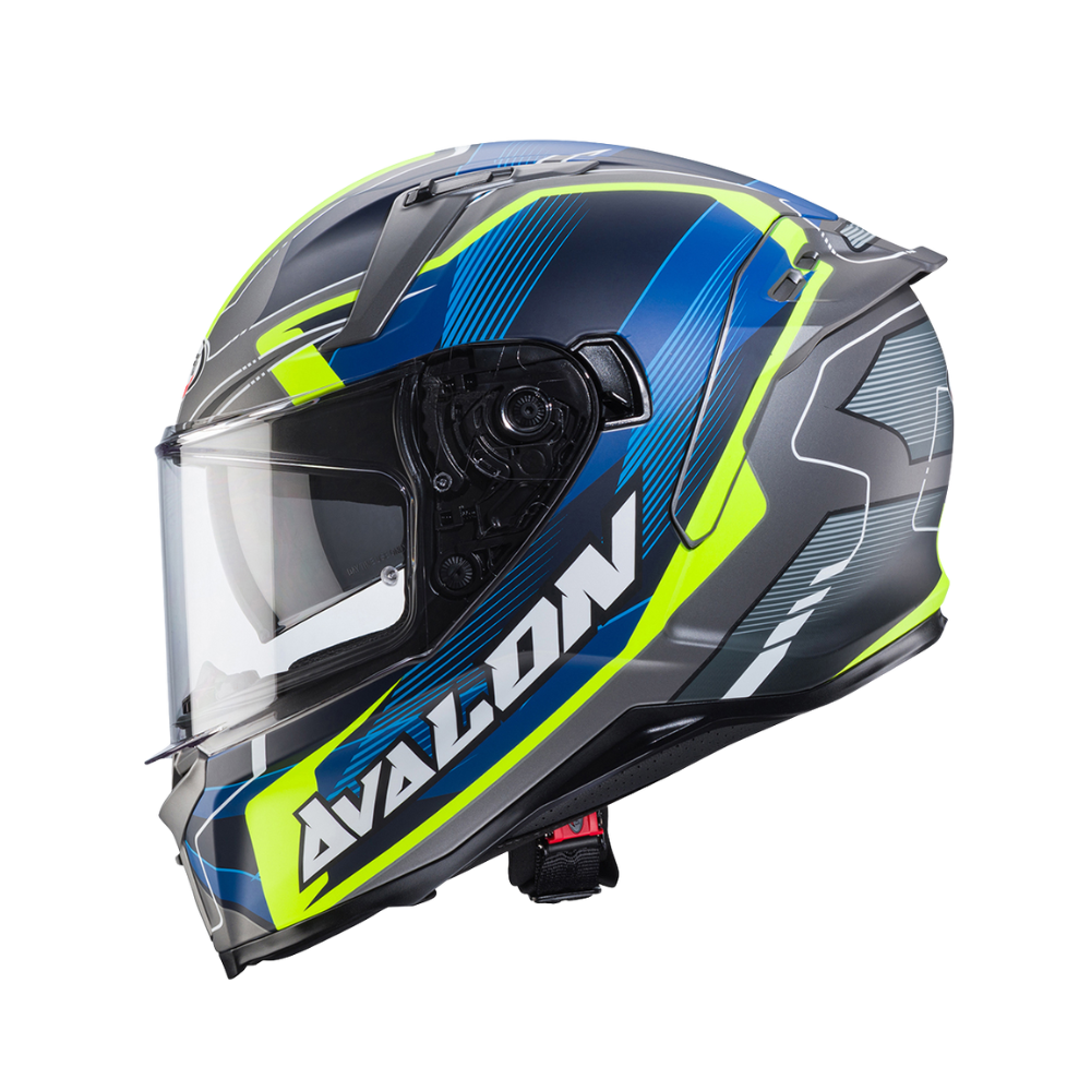 CASCO PARA MOTO CABERG AVALON X Optic Matt Grey/Blue/Yellow Fluor