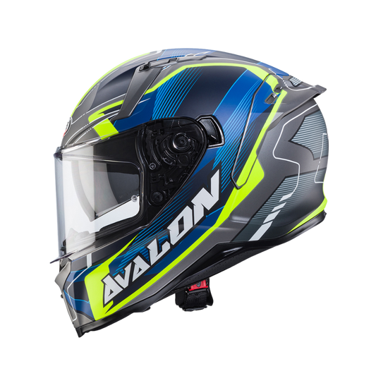 CASCO PARA MOTO CABERG AVALON X Optic Matt Grey/Blue/Yellow Fluor