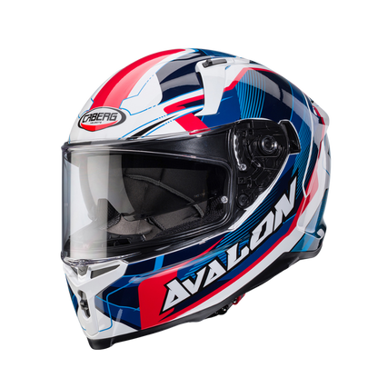 CASCO PARA MOTO CABERG AVALON X Optic White/Blue/red