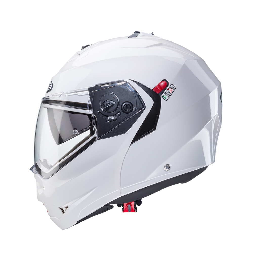 Casco de Moto Abatible CABERG Duke X White Metal