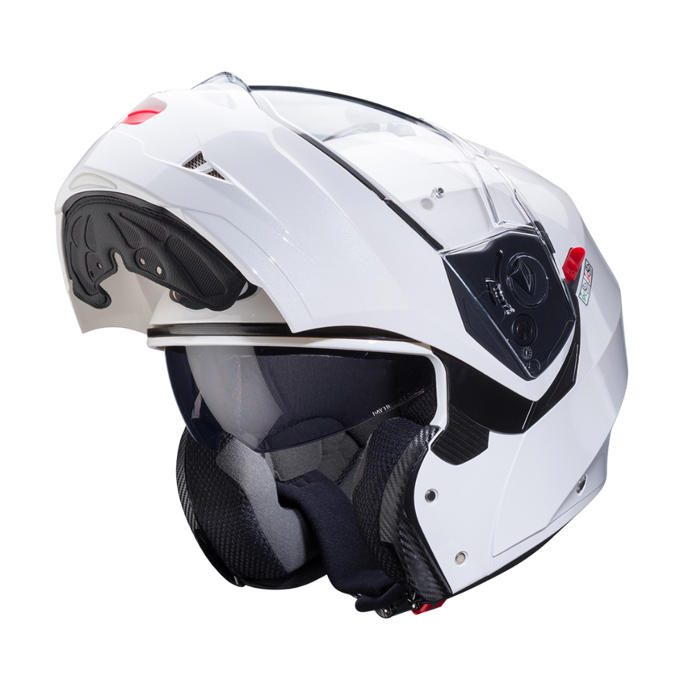 Casco de Moto Abatible CABERG Duke X White Metal