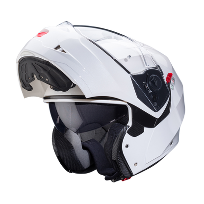 Casco de Moto Abatible CABERG Duke X White Metal