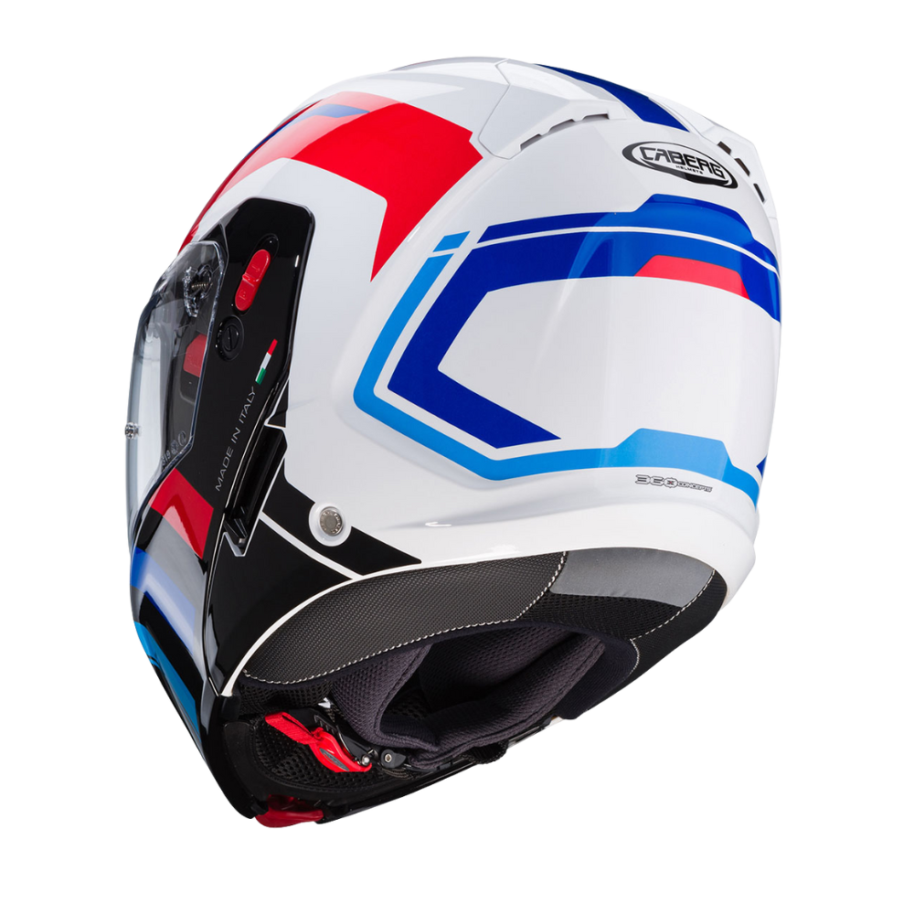 Casco de Moto Abatible CABERG HORUS X ROAD WHITE/BLACK/RED/BLUE