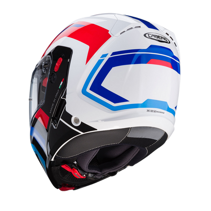 Casco de Moto Abatible CABERG HORUS X ROAD WHITE/BLACK/RED/BLUE