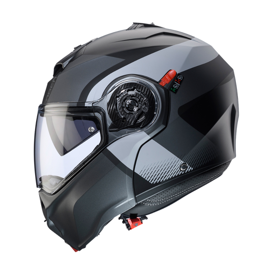 Casco de Moto Abatible CABERG DUKE EVO Indy matt black/gun metal/grey