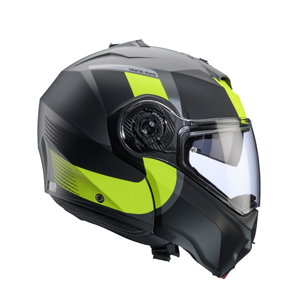 Casco de Moto Abatible CABERG DUKE EVO Indy matt black metal/yellow fluor/black