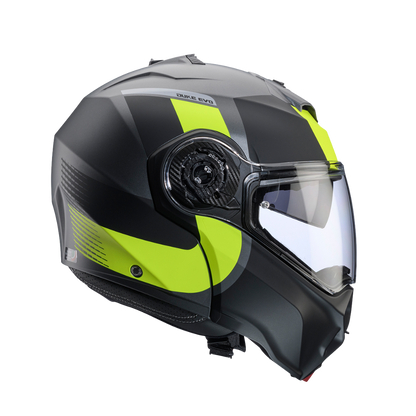 Casco de Moto Abatible CABERG DUKE EVO Indy matt black metal/yellow fluor/black