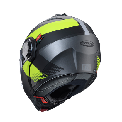 Casco de Moto Abatible CABERG DUKE EVO Indy matt black metal/yellow fluor/black