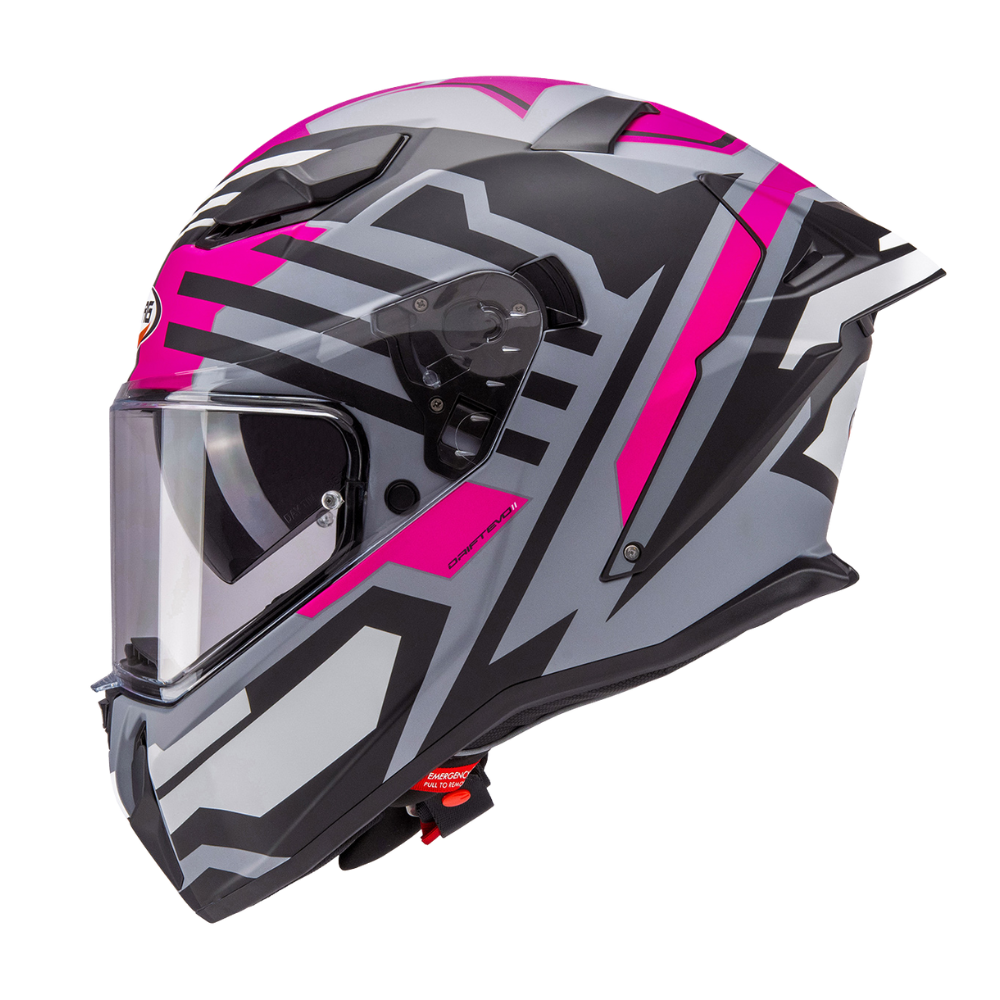 CASCO PARA MOTO CABERG DRIFT EVO II Horizon Matt Grey/Black/Fuchsia