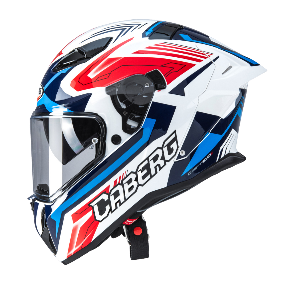 CASCO PARA MOTO CABERG DRIFT EVO II Jarama White/Red/Blue