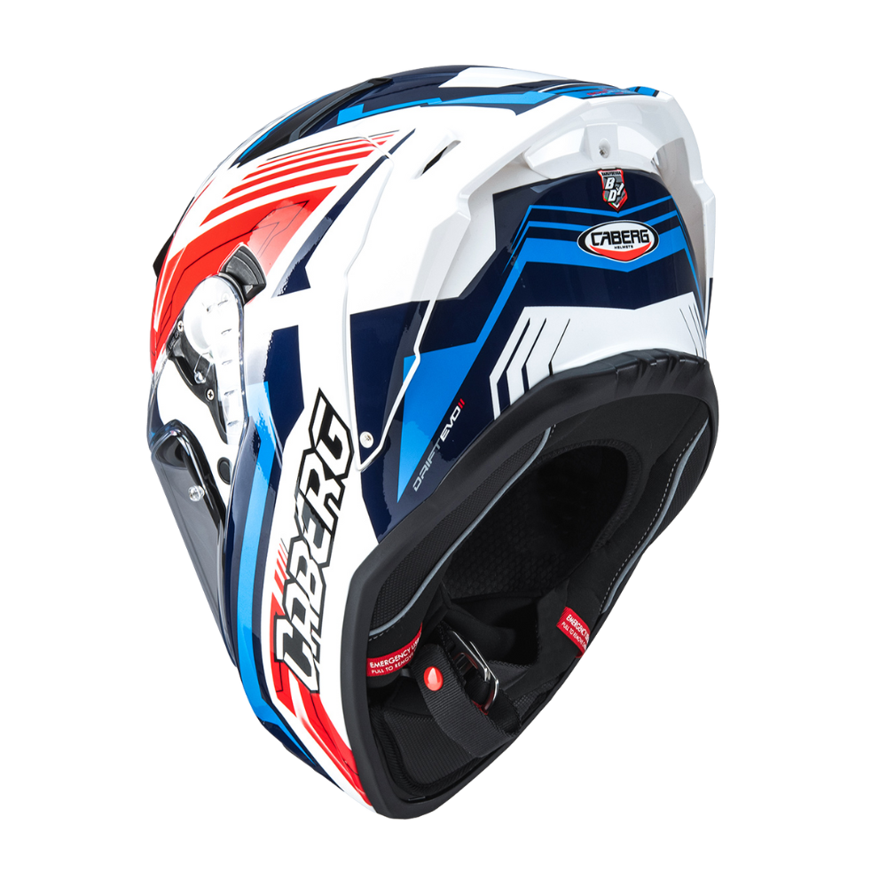 CASCO PARA MOTO CABERG DRIFT EVO II Jarama White/Red/Blue
