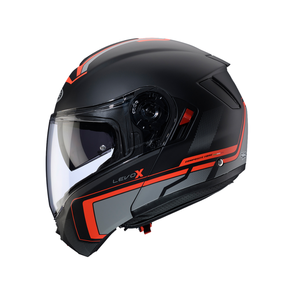 Casco de Moto Abatible CABERG LEVO X ELITE BLACK/GREY/RED