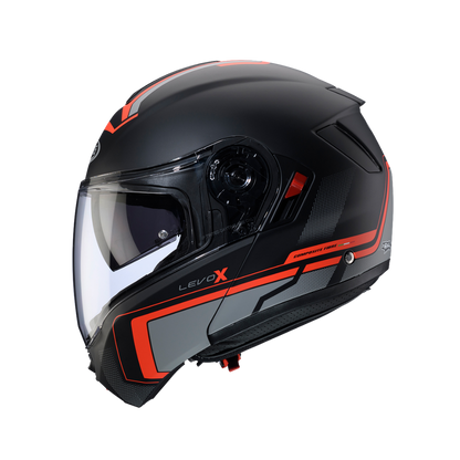 Casco de Moto Abatible CABERG LEVO X ELITE BLACK/GREY/RED