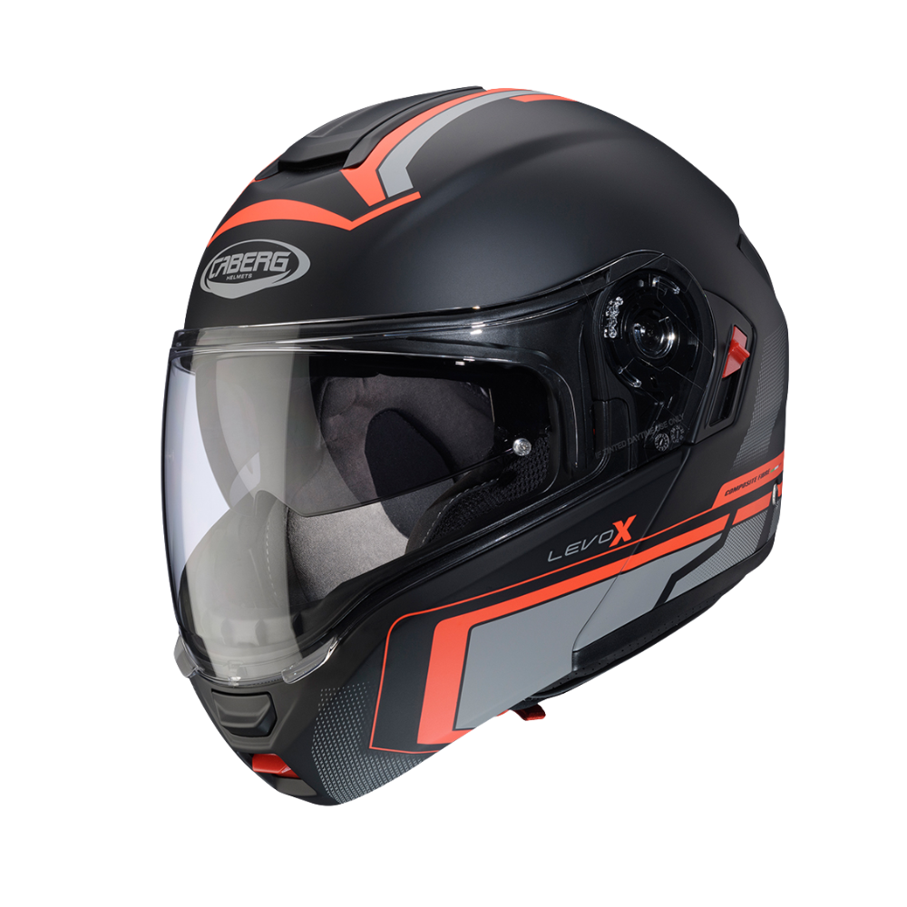 Casco de Moto Abatible CABERG LEVO X ELITE BLACK/GREY/RED
