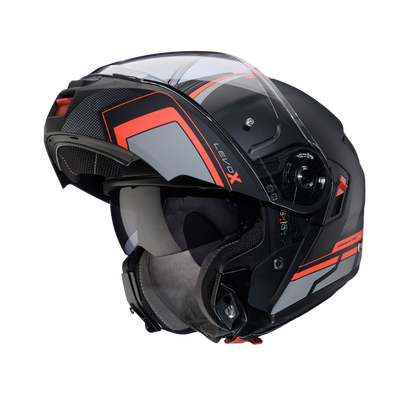 Casco de Moto Abatible CABERG LEVO X ELITE BLACK/GREY/RED